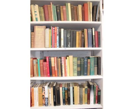 Twelve shelves of mostly hardback books to include novels, history, literature, art and biography, etc
