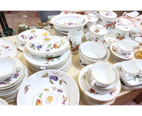 A Royal Worcester 'Evesham' pattern part dininer service and another part service