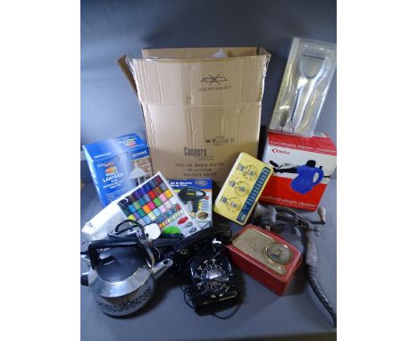 MIXED VINTAGE &amp; OTHER HOUSEHOLD ITEMS including dial-up telephone ETC