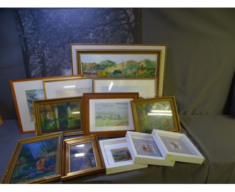 ASSORTED FRAMED PAINTINGS AND PRINTS including good framed oils