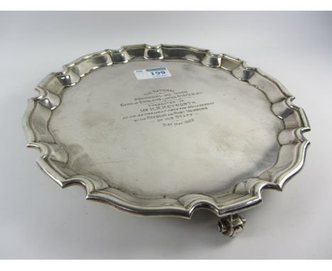 Silver salver by Harrison Brothers & Howson Sheffield 1921 approx 18.1oz