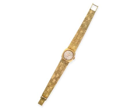 A Lady's 14ct Gold Wristwatch, signed Rolex, Precision, 1970, (calibre 1401) lever movement signed, silvered dial with Arabic
