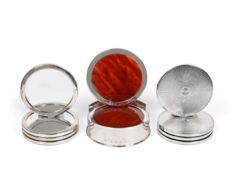 A Set of Six Elizabeth II Silver-Mounted Coasters and Stand, The Silver Mounts by Francis Howard Ltd., London, 2007, each sha