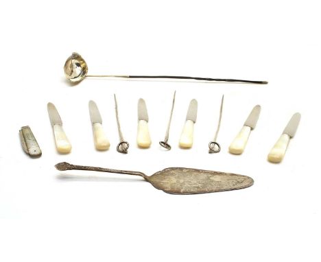 A silver cake slice by Reid &amp; Sons, from their Lindisfarne Silver collection with a Celtic decorated handle, Sheffield 19