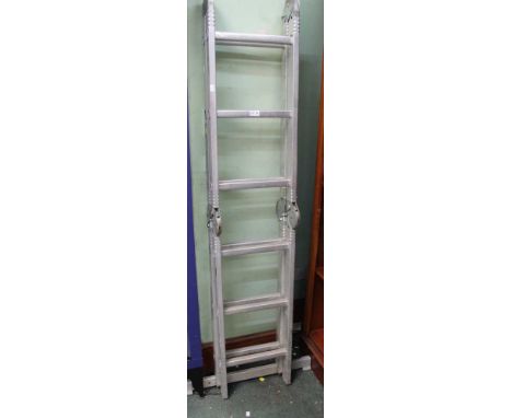 An aluminium "Youngman 200". four part multi-purpose ladder