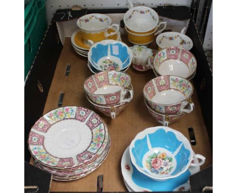 A quantity of china cups &amp; saucers, to include Paragon ware