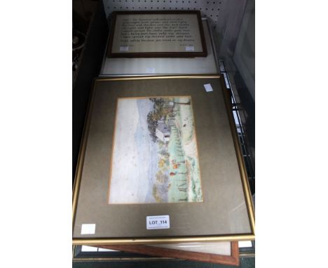 A selection of vintage pictures and prints including some originals (8)