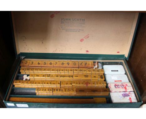 John Schtyk price ticket and show card printing set