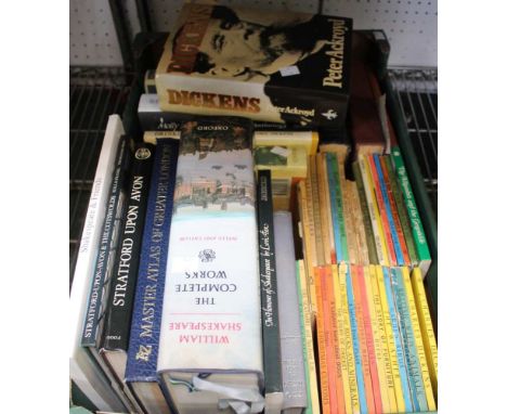 A box containing hard back books including vintage Ladybirds