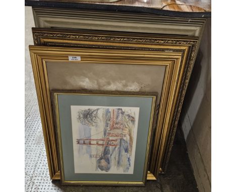 SMALL QUANTITY OF VARIOUS PICTURES, TAPESTRY PICTURE, MODERN OIL ON BOARD ETC