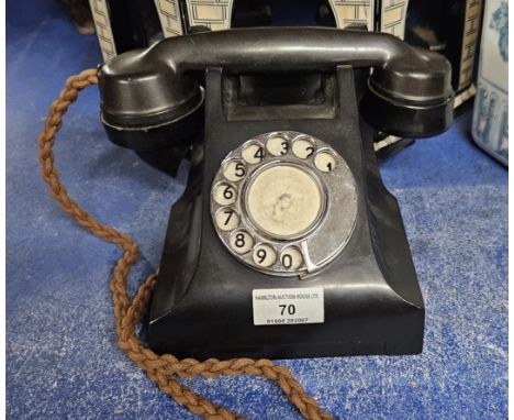 OLD BAKELITE 1950/60'S RING DIAL TELEPHONE     