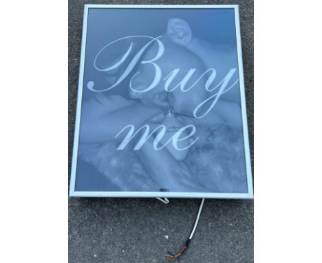AGENT PROVOCATEUR: A LIGHT BOX 'BUY ME' 89cm h X 70cm w 