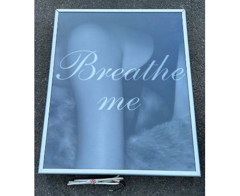 AGENT PROVOCATEUR: A LIGHT BOX 'BREATHE ME'89cm h X 70cm w 