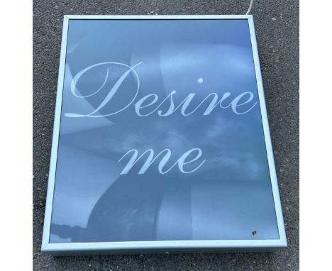 AGENT PROVOCATEUR: A LIGHT BOX 'DESIRE ME'89cm h X 70cm w 