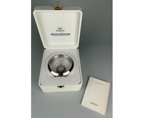 A JAEGER-LECOULTRE SWISS MADE TABLE CLOCK, In original box with 'Livret de Guarantee' 