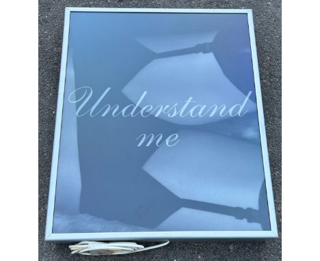 AGENT PROVOCATEUR: A LIGHT BOX 'UNDERSTAND ME'89cm h X 70cm w 