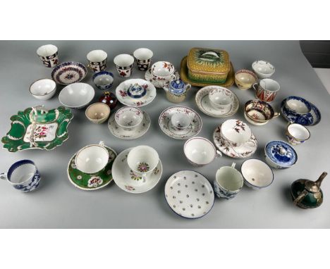 A LARGE COLLECTION OF BRITISH AND EUROPEAN CHINA, To include tea cups, saucers, majolica, blue and white, lustreware and more