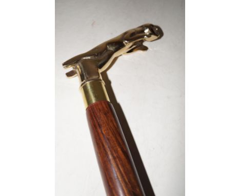 Walking stick with jaguar handle 