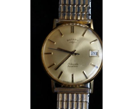Gents Rotary 17 jewel wristwatch with date app, working