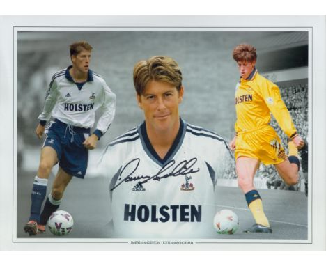 Darren Anderton signed 16x12 inch Tottenham Hotspur colour print. Good Condition. All autographs come with a Certificate of A