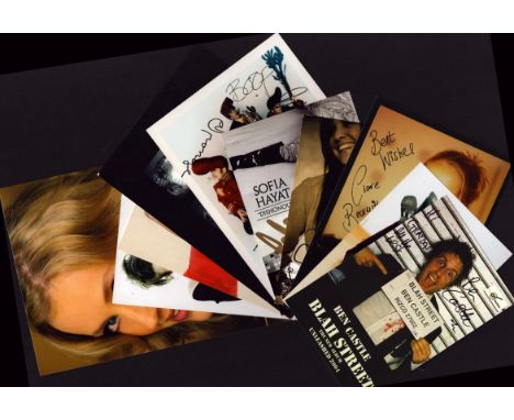 Entertainment Music 10 Collection of Promo. Colour photos signed signatures such as Clare Beckwith. Shirley Clamp. Sofia Haya