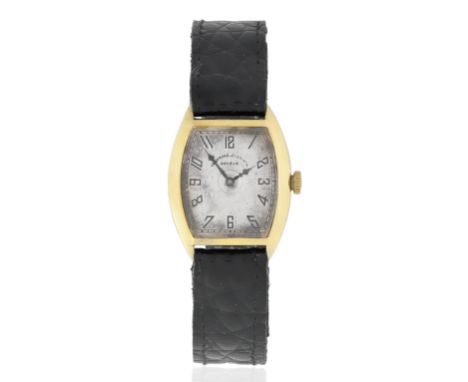 Vacheron &amp; Constantin. An 18K gold manual wind tortue form wristwatchDate: London Import mark for 1927Movement: 15-jewel 