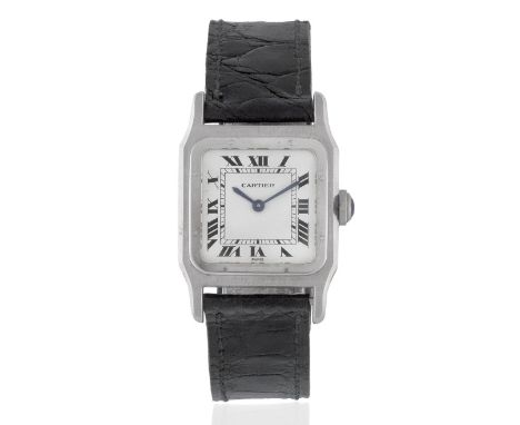 Cartier. A lady's 18K white gold manual wind wristwatchModel: PantheréDate: Circa 2010Movement: 17-jewel ETA Cal.2512 manual 