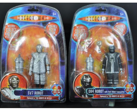 Doctor Who - Character Options - x2 ' Robots Of Death ' Fourth Dr boxed action figures ' D84 Robot ' and ' SV7 Robot '. Both 