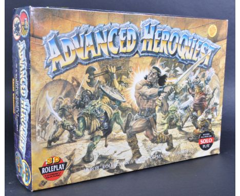 A original vintage Games Workshop ' Advanced Hero Quest ' tabletop fantasy role-playing game. The set appearing largely compl