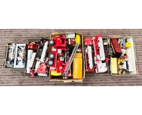 A large collection of assorted diecast of various scales and makers, largely of&nbsp; Fire Engine interest. Makers to include