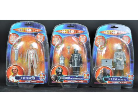 Doctor Who - Character Options - a collection of x3 assorted carded / boxed&nbsp; Classic Series action figures. Comprising; 