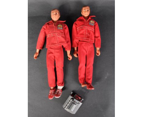 Two vintage Kenner made Six Million Dollar Man playset action figures. Fully articulated figures with see through bionic eye 