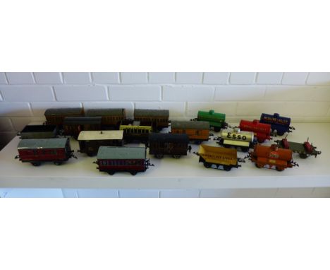 Hornby O Gauge rolling stock to include Esso, Royal Daylight, Redline - Glico and Trinidad Lake Asphalt etc (a lot) 