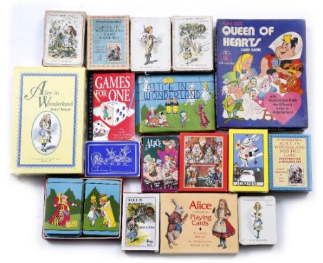 A PACK OF ALICE IN WONDERLAND PICTORIAL PLAYING CARDS with illustrations after Tenniel by Miss Gertrude E. Thompson, manufact