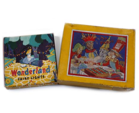 A SET OF TWELVE VINTAGE TOM SMITH & CO LTD ALICE IN WONDERLAND CHRISTMAS CRACKERS, in original box; together with a boxed set