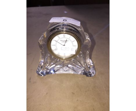 A Waterford crystal clock. 