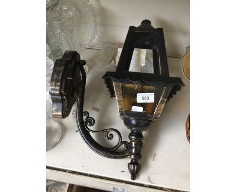 Lantern style electric wall light 