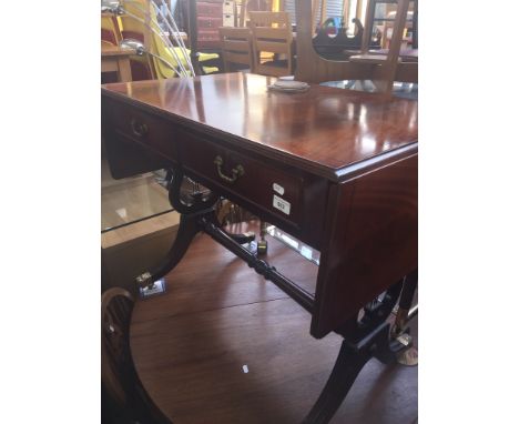 A mahogany Regency style sofa table 