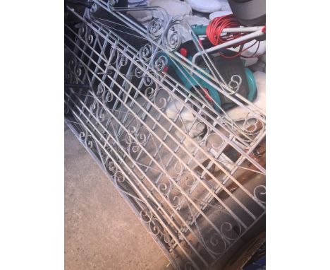 2 galvanised drive gates and a galvanised side gate. 