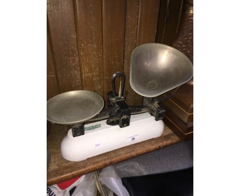 Avery enamel kitchen scales - no weights. 