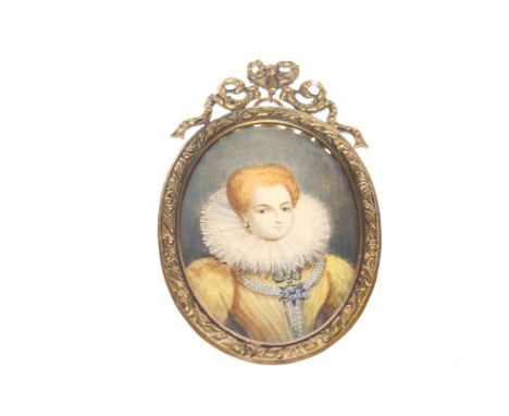 Portrait miniature 'Gabrielle Esteves'