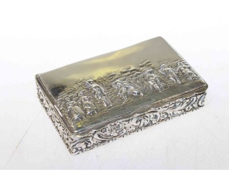 Silver snuff box, Chester 1910