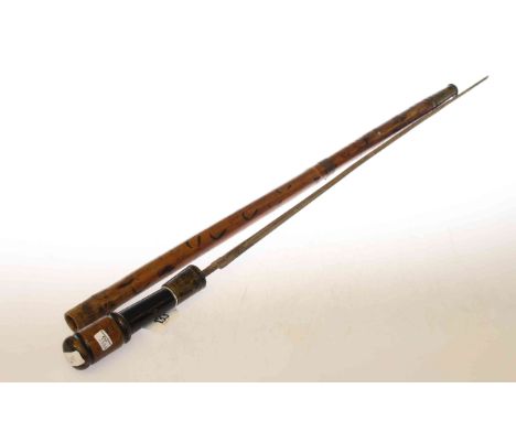 An engraved malacca swordstick