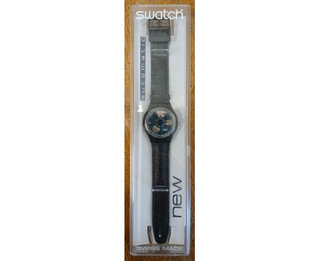 SWATCH AUTOMATIC: a "Black Motion" Swatch automatic wristwatch, ref. SAB100, circa 1991, with box and papers.  Condition - ap