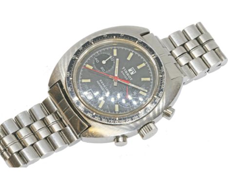 A Tissot Seastar Navigator stainless steel chronograph wristwatch, ref. 40522, cal. 2070, case width 41mm, signed black dial 