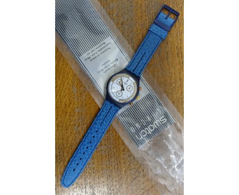 SWATCH CHRONO: a "Skipper" Swatch chronograph wristwatch, ref. SCN100, with original bag and paperwork.  Condition - appears 