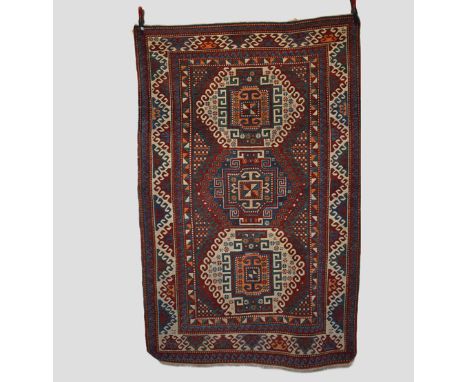 Bordjalou Kazak rug, south west Caucasus, late 19th/early 20th century, 7ft. 8in. X 5ft. 2.34m. X 1.52m. Slight wear in place