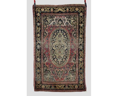Pair of Esfahan rugs, central Persia, early 20th century, each 6ft. 7in. X 4ft. 2.01m. X 1.22m. One with some wear and corros