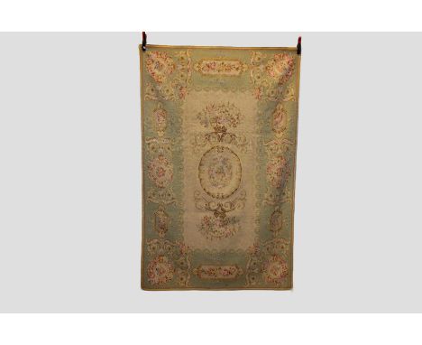 Chinese 'Aubusson' needlework rug, 20th century, 7ft. 8in. X 4ft. 11in. 2.34m. X 1.50m. Few surface marks. Traditional French