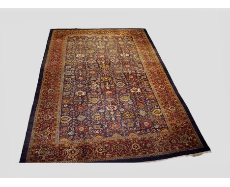 Ziegler Mahal carpet, Arak (Sultanabad), north west Persia, late 19th century, 17ft. 9in. X 11ft. 11in. 5.41m. X 3.63m. Overa